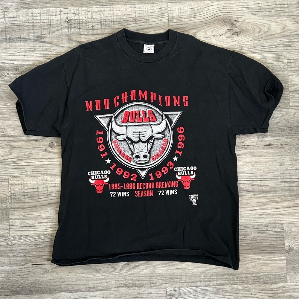 NBA Chicago Bulls 1990s championship T-shirt‎ Sz XL